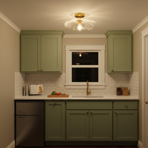 Flower Glass Ceiling Light