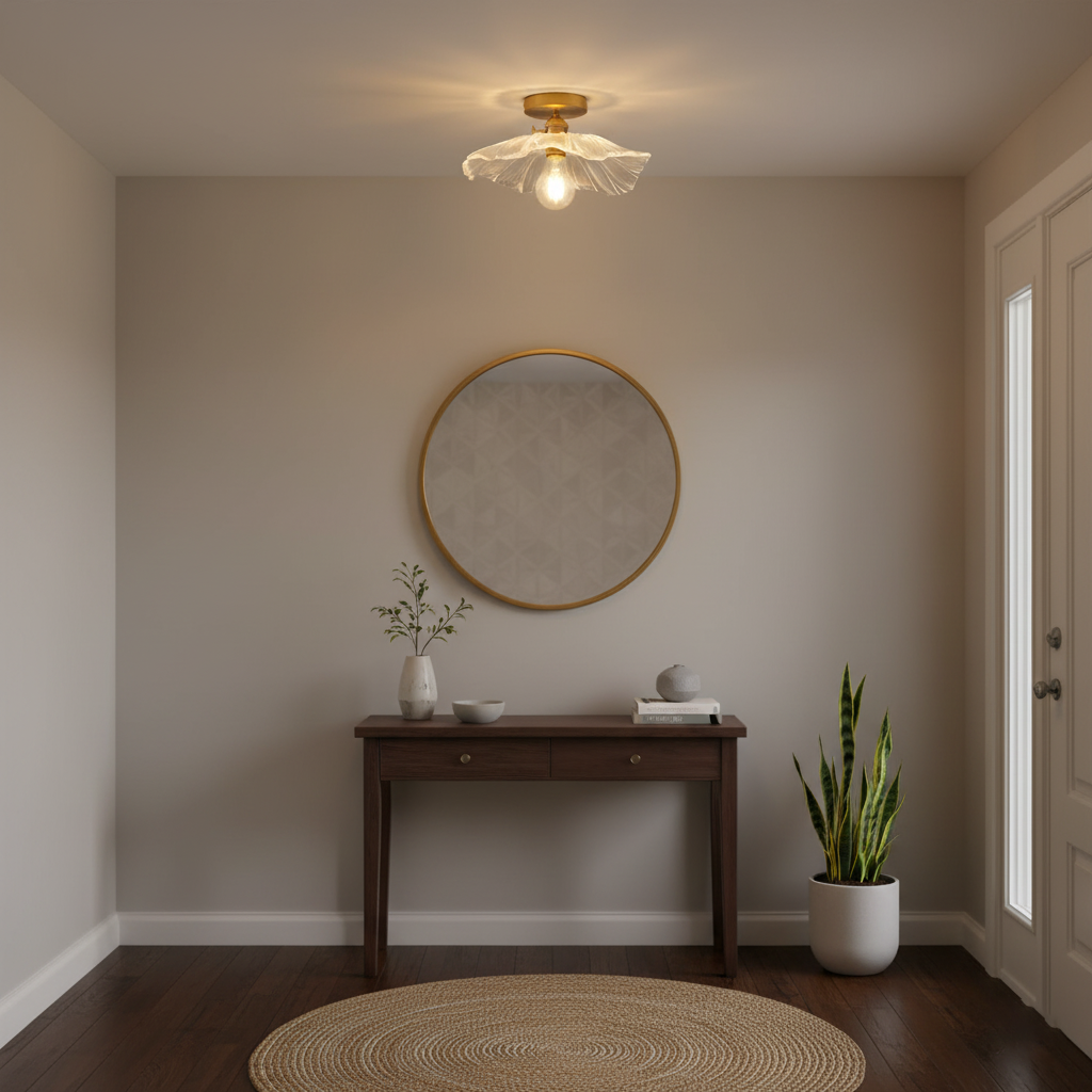 Flower Glass Ceiling Light