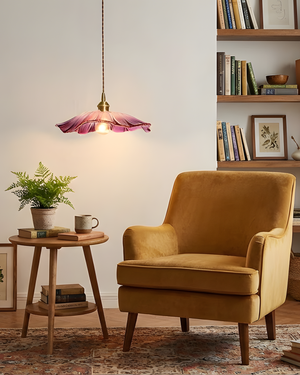 Flower Glass Plug In Pendant Lamp