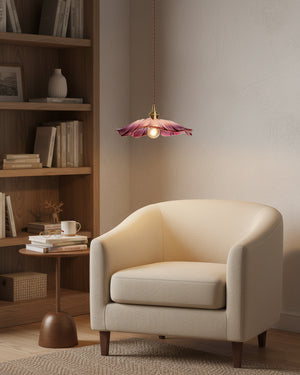 Flower Glass Plug In Pendant Lamp