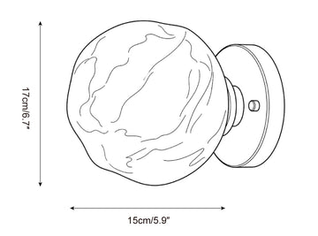 Forte Alabaster Wall Sconce — Dimension drawings 1