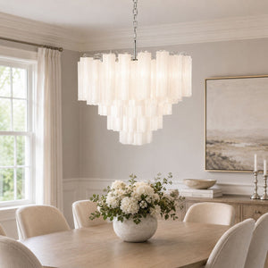 Frosted Glass Cascade Chandelier