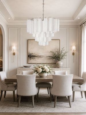 Frosted Glass Cascade Chandelier