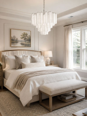 Frosted Glass Cascade Chandelier