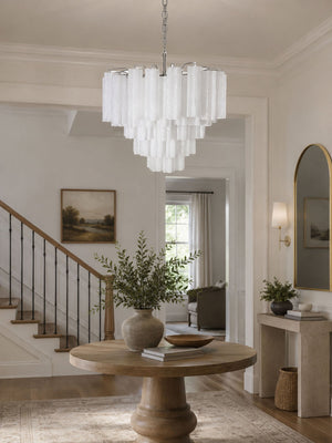 Frosted Glass Cascade Chandelier