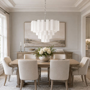 Frosted Glass Cascade Chandelier