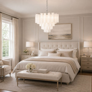 Frosted Glass Cascade Chandelier