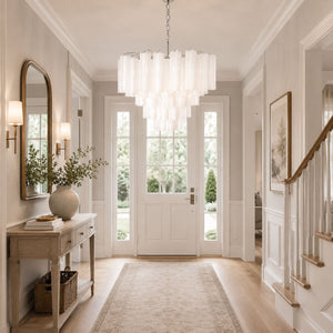 Frosted Glass Cascade Chandelier