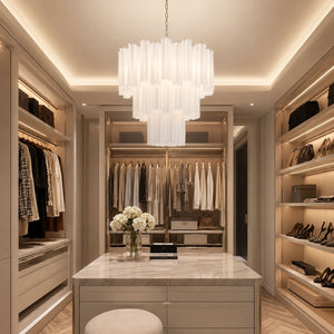 Frosted Glass Tubes Chandelier