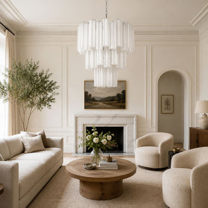 Frosted Glass Tubes Chandelier