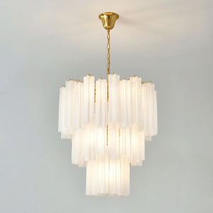 Frosted Glass Tubes Chandelier
