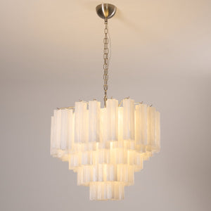 Frosted Glass Cascade Chandelier