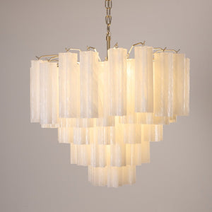 Frosted Glass Cascade Chandelier