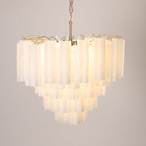Frosted Glass Cascade Chandelier