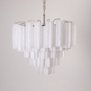 Frosted Glass Cascade Chandelier