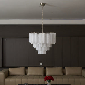Frosted Glass Cascade Chandelier