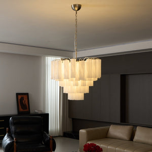 Frosted Glass Cascade Chandelier