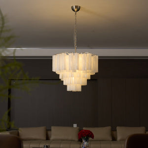Frosted Glass Cascade Chandelier
