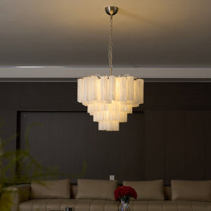 Frosted Glass Cascade Chandelier