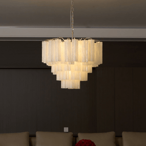 Frosted Glass Cascade Chandelier
