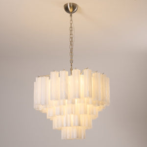Frosted Glass Cascade Chandelier