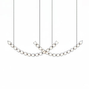 The Gabriel Curved LED Chandelier | Custom Size & Made-to-Order Lighting for Luxury Homes & Commercial Spaces
