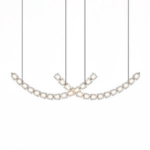 The Gabriel Curved LED Chandelier | Custom Size & Made-to-Order Lighting for Luxury Homes & Commercial Spaces