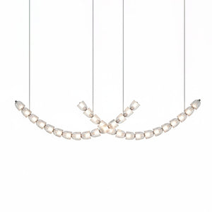 The Gabriel Curved LED Chandelier | Custom Size & Made-to-Order Lighting for Luxury Homes & Commercial Spaces