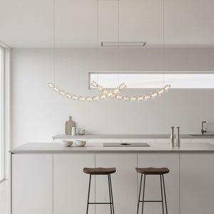 The Gabriel Curved LED Chandelier | Custom Size & Made-to-Order Lighting for Luxury Homes & Commercial Spaces