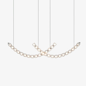 The Gabriel Curved LED Chandelier | Custom Size & Made-to-Order Lighting for Luxury Homes & Commercial Spaces