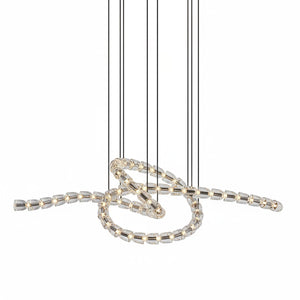 The Gabriel Twist LED Chandelier | Custom Size & Made-to-Order Lighting for Luxury Homes & Commercial Spaces
