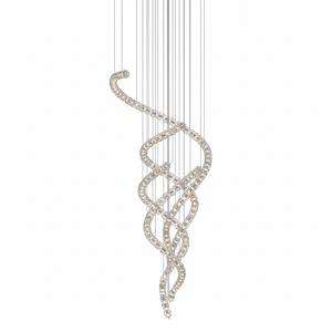 The Gabriel Spiral LED Chandelier | Custom Size & Made-to-Order Lighting for Luxury Residences & Commercial Spaces