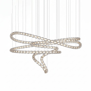 The Gabriel Spiral LED Chandelier | Custom Size & Made-to-Order Lighting for Luxury Residences & Commercial Spaces