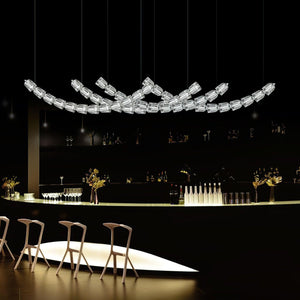 The Gabriel Curved LED Chandelier | Custom Size & Made-to-Order Lighting for Luxury Homes & Commercial Spaces