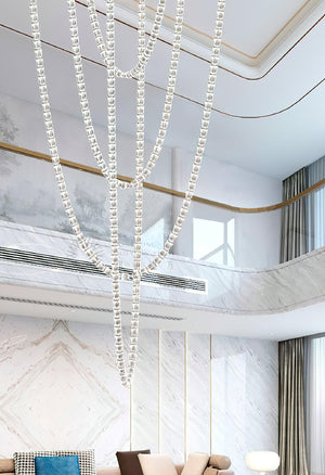The Gabriel Spiral LED Chandelier | Custom Size & Made-to-Order Lighting for Luxury Residences & Commercial Spaces