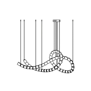 The Gabriel Knot LED Chandelier | Custom Size & Made-to-Order Lighting for Luxury Homes & Commercial Spaces