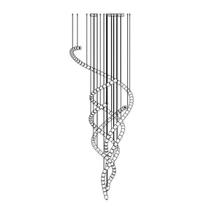 The Gabriel Spiral LED Chandelier | Custom Size & Made-to-Order Lighting for Luxury Residences & Commercial Spaces