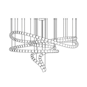 The Gabriel Spiral LED Chandelier | Custom Size & Made-to-Order Lighting for Luxury Residences & Commercial Spaces