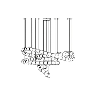 The Gabriel Spiral LED Chandelier | Custom Size & Made-to-Order Lighting for Luxury Residences & Commercial Spaces