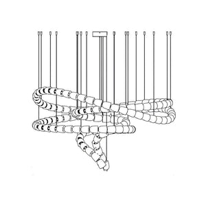 The Gabriel Spiral LED Chandelier | Custom Size & Made-to-Order Lighting for Luxury Residences & Commercial Spaces