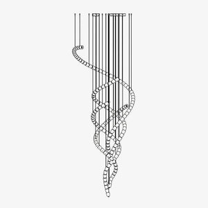 The Gabriel Spiral LED Chandelier | Custom Size & Made-to-Order Lighting for Luxury Residences & Commercial Spaces