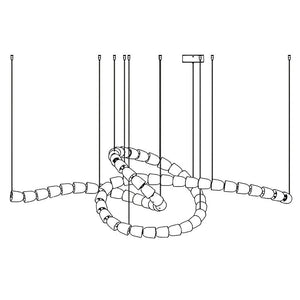 The Gabriel Twist LED Chandelier | Custom Size & Made-to-Order Lighting for Luxury Homes & Commercial Spaces