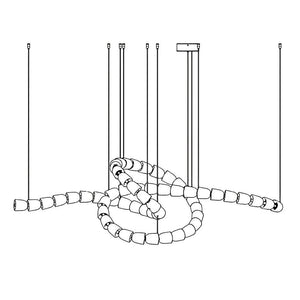 The Gabriel Twist LED Chandelier | Custom Size & Made-to-Order Lighting for Luxury Homes & Commercial Spaces