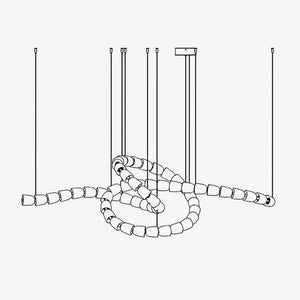 The Gabriel Twist LED Chandelier | Custom Size & Made-to-Order Lighting for Luxury Homes & Commercial Spaces