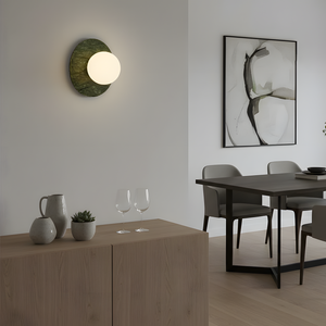 Gaia Green Marble Wall Lamp