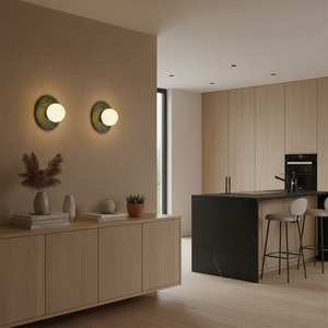 Gaia Green Marble Wall Lamp