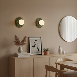 Gaia Green Marble Wall Lamp