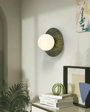 Gaia Green Marble Wall Lamp