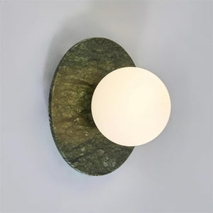 Gaia Green Marble Wall Lamp