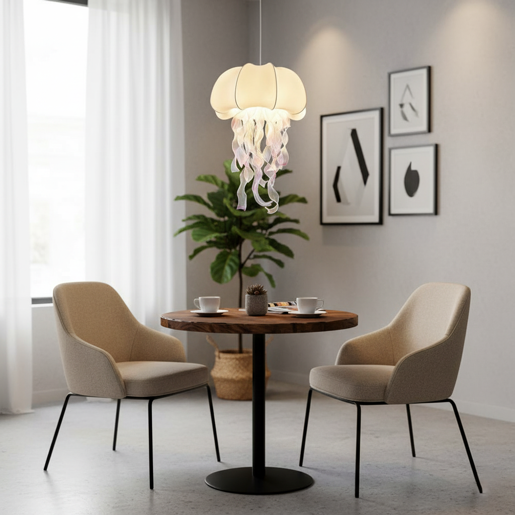 Lámpara colgante de tela Medusa 